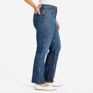 Everlane The Cheeky Bootcut Jean Size 29 Two Tone Denim Flare Cropped Jeans